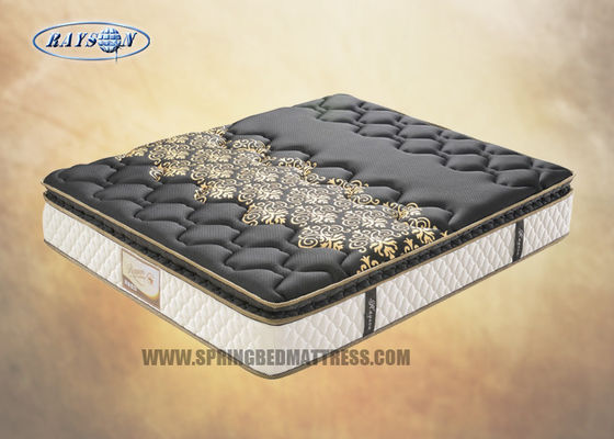 Le dessus d'or de luxe d'oreiller de modèle de couleur a comprimé des hauts de forme de matelas 12 pouces