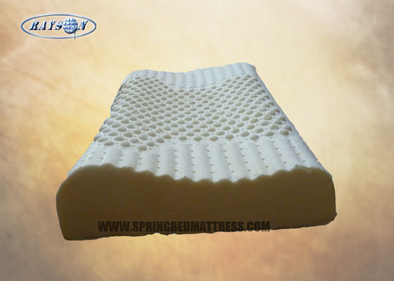 Taille standard de haut d'élasticité oreiller naturel de latex, oreiller naturel de découpe de latex