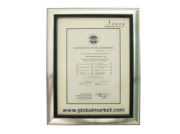 LA CHINE FOSHAN RUIXIN NON WOVEN CO.,LTD certifications